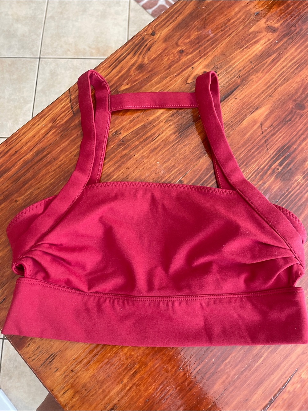 Free People Movement red sports bra with cut out sides LIKE NEW size M